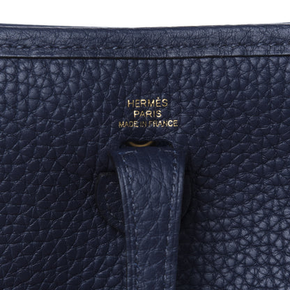 Hermes Taurillon Clemence Evelyne TPM Bleu Encre 6 of 14