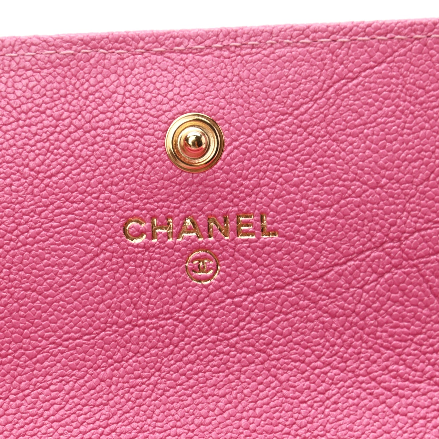 Caviar Quilted Large Boy Gusset Flap Wallet Pink