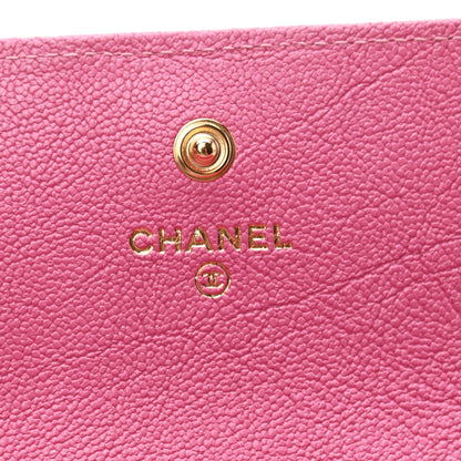 Chanel Caviar Quilted Large Boy Gusset Flap Wallet Pink 5 of 7
