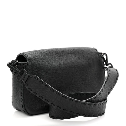 Fendi Cuoio Romano Selleria Baguette Black 2 of 11