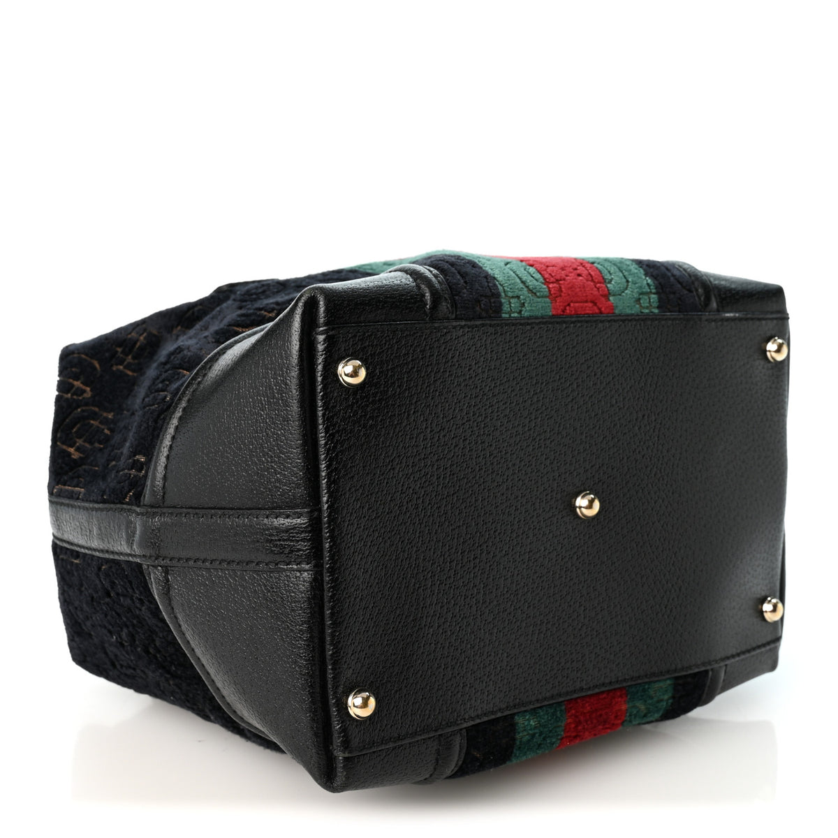Gucci Velvet Horsebit Embossed Treasure Boston Black Multicolor 4 of 10