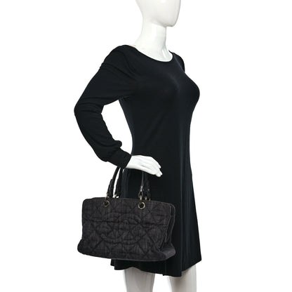 Chanel Denim Quilted Timeless Tote Black 2 of 10