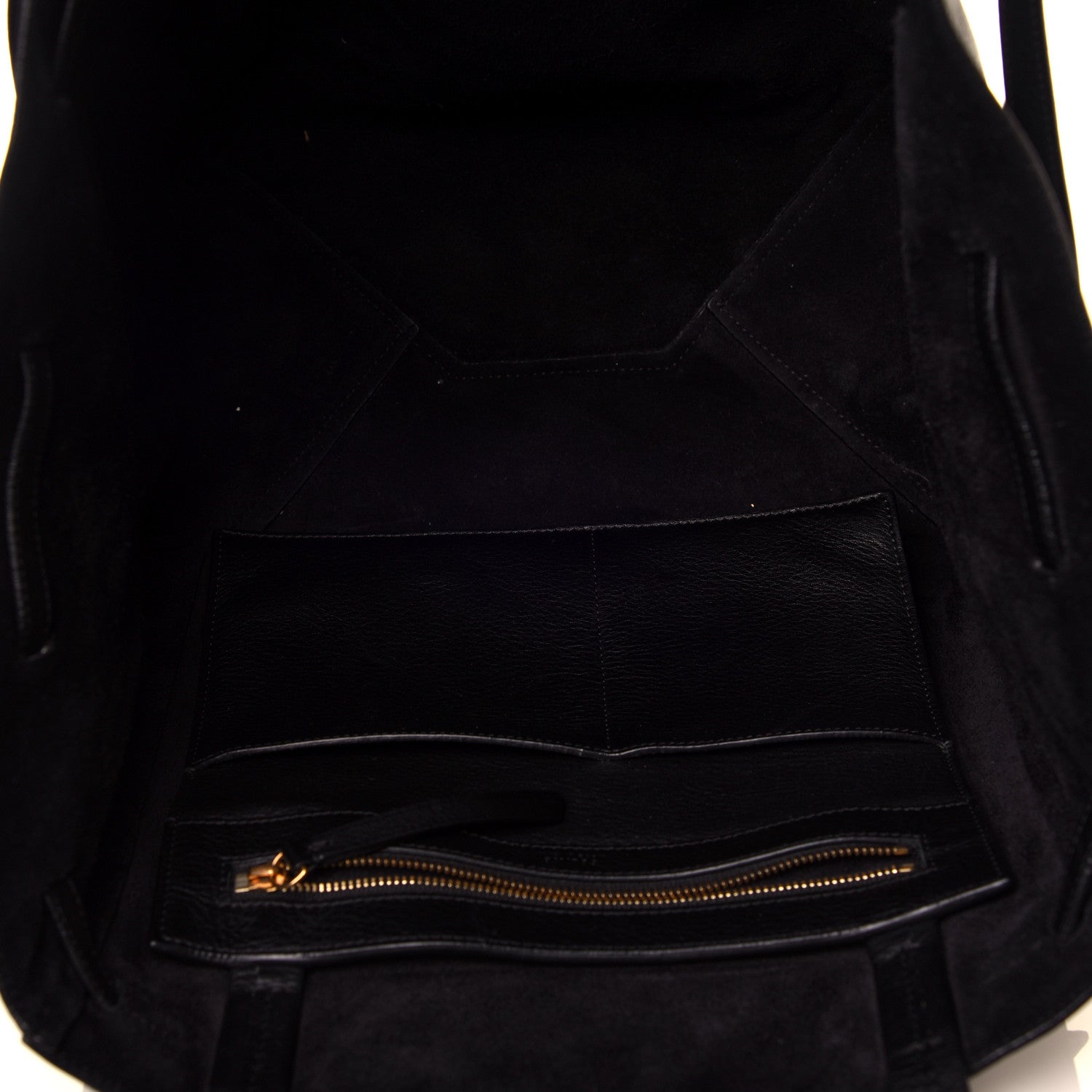 Celine Soft Grained Calfskin Small Belt Cabas Phantom Black 5 of 9