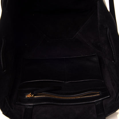 Celine Soft Grained Calfskin Small Belt Cabas Phantom Black 5 of 9