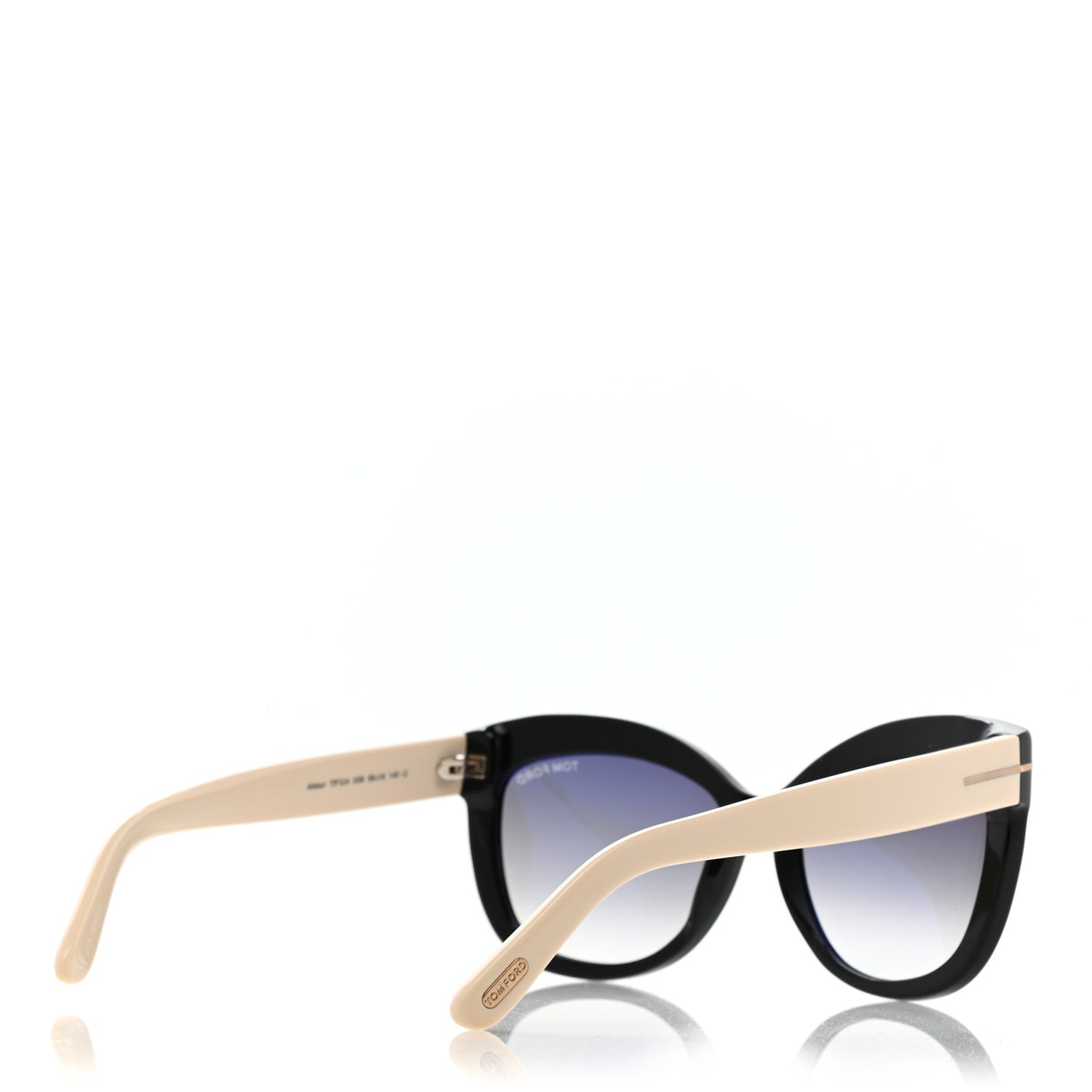 Acetate Alistair Cat Eye Sunglasses TF524 Black Beige