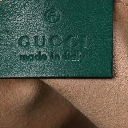 Gucci Calfskin Matelasse Small GG Marmont Chain Shoulder Bag Emerald Green 7 of 11