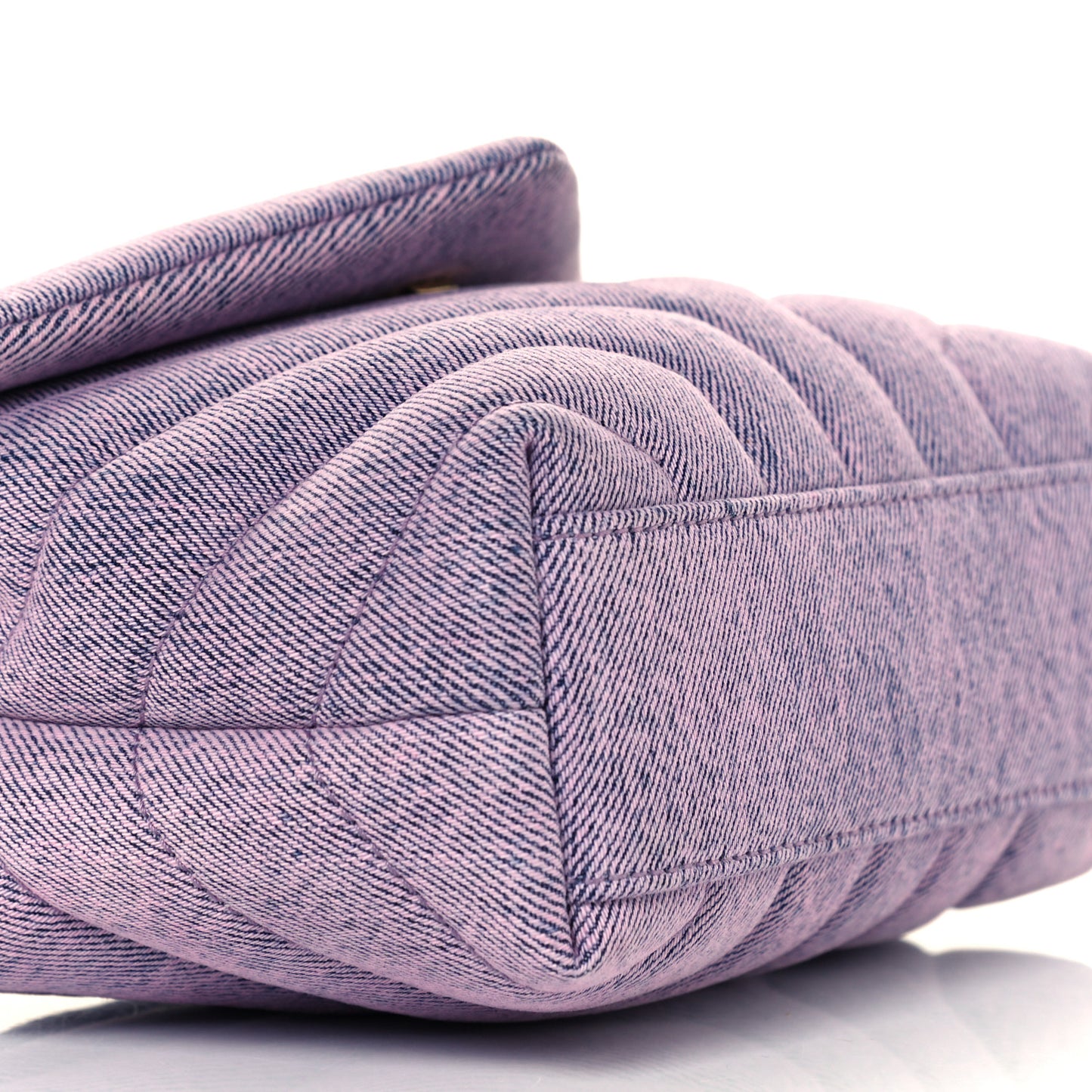 Denim Y Quilted Monogram Toy Loulou Crossbody Bag Bleached Lilac