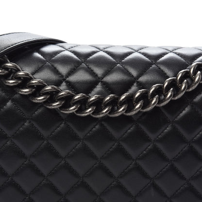 Chanel Lambskin Quilted New Medium Boy Flap Black 13 of 15