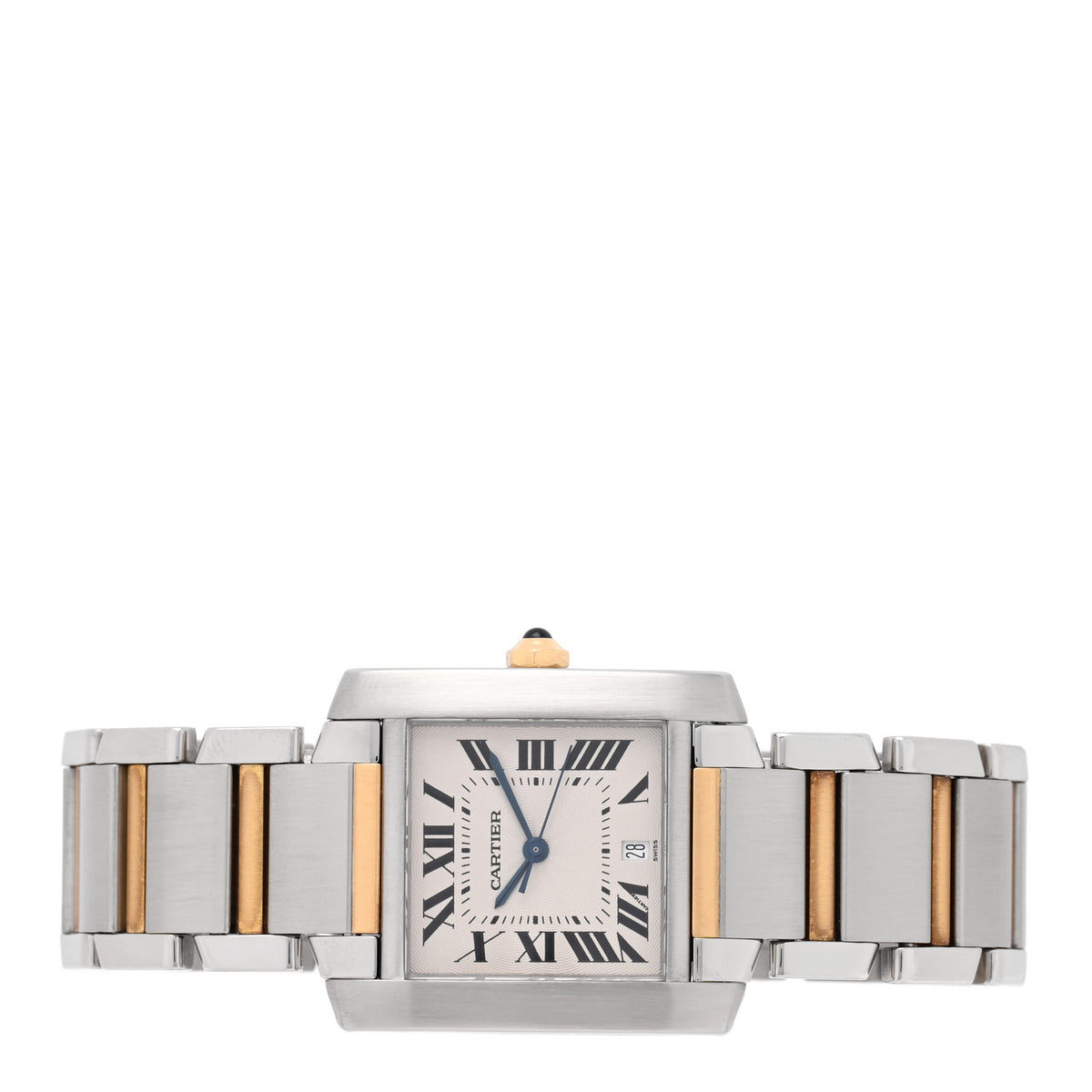 Cartier Stainless Steel 18K Yellow Gold 28mm Tank Francaise Automatic Watch 2 of 4