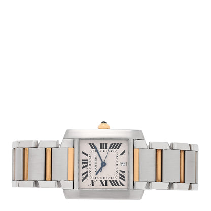 Cartier Stainless Steel 18K Yellow Gold 28mm Tank Francaise Automatic Watch 2 of 4