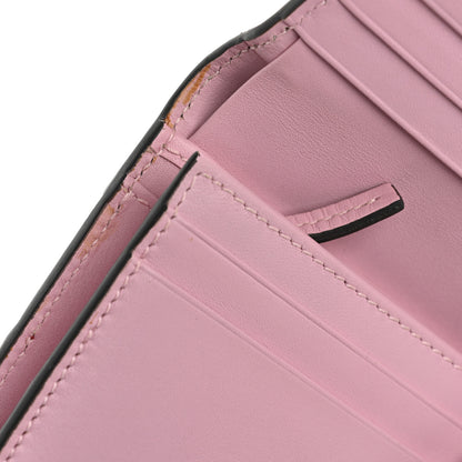 Gucci Calfskin Queen Margaret Card Case Wallet Sugar Pink Hibiscus Red Mystic White 10 of 13