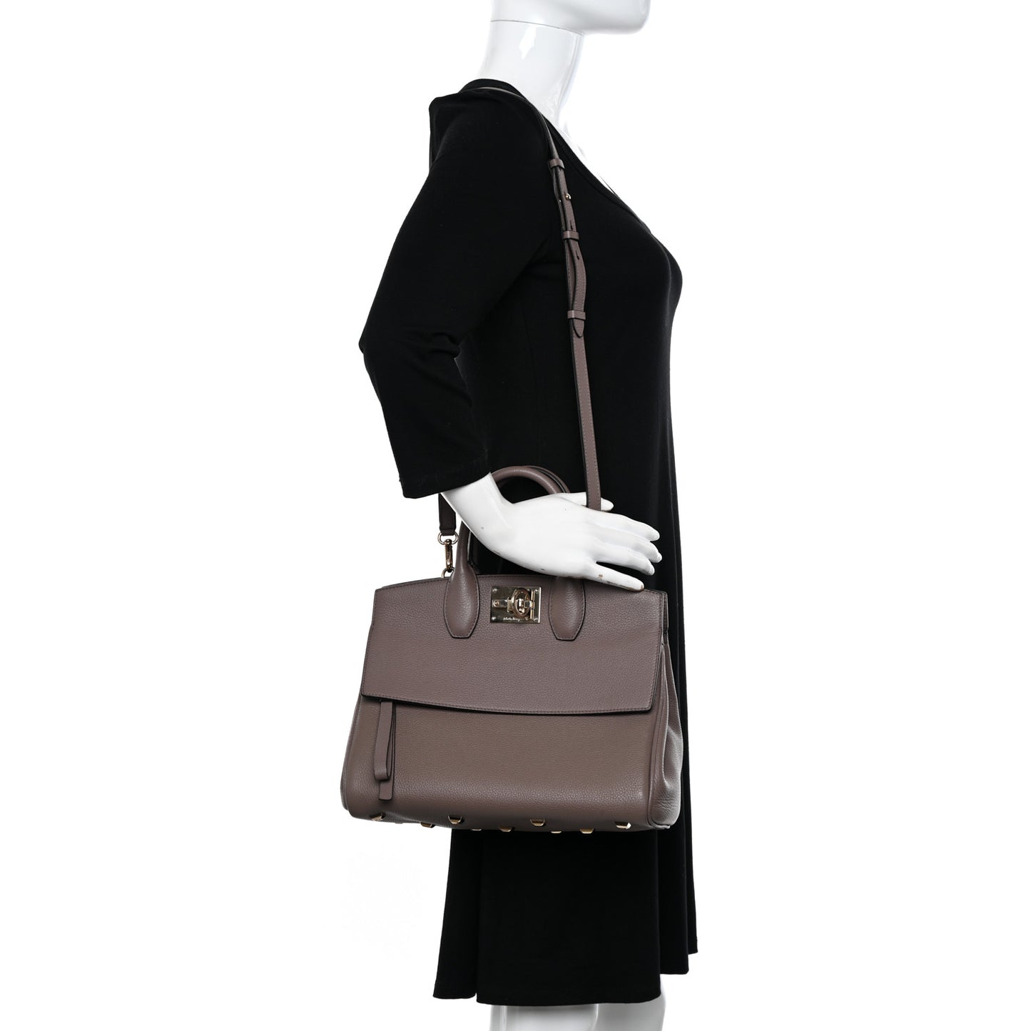Calfskin Studio Bag Caraway Seed