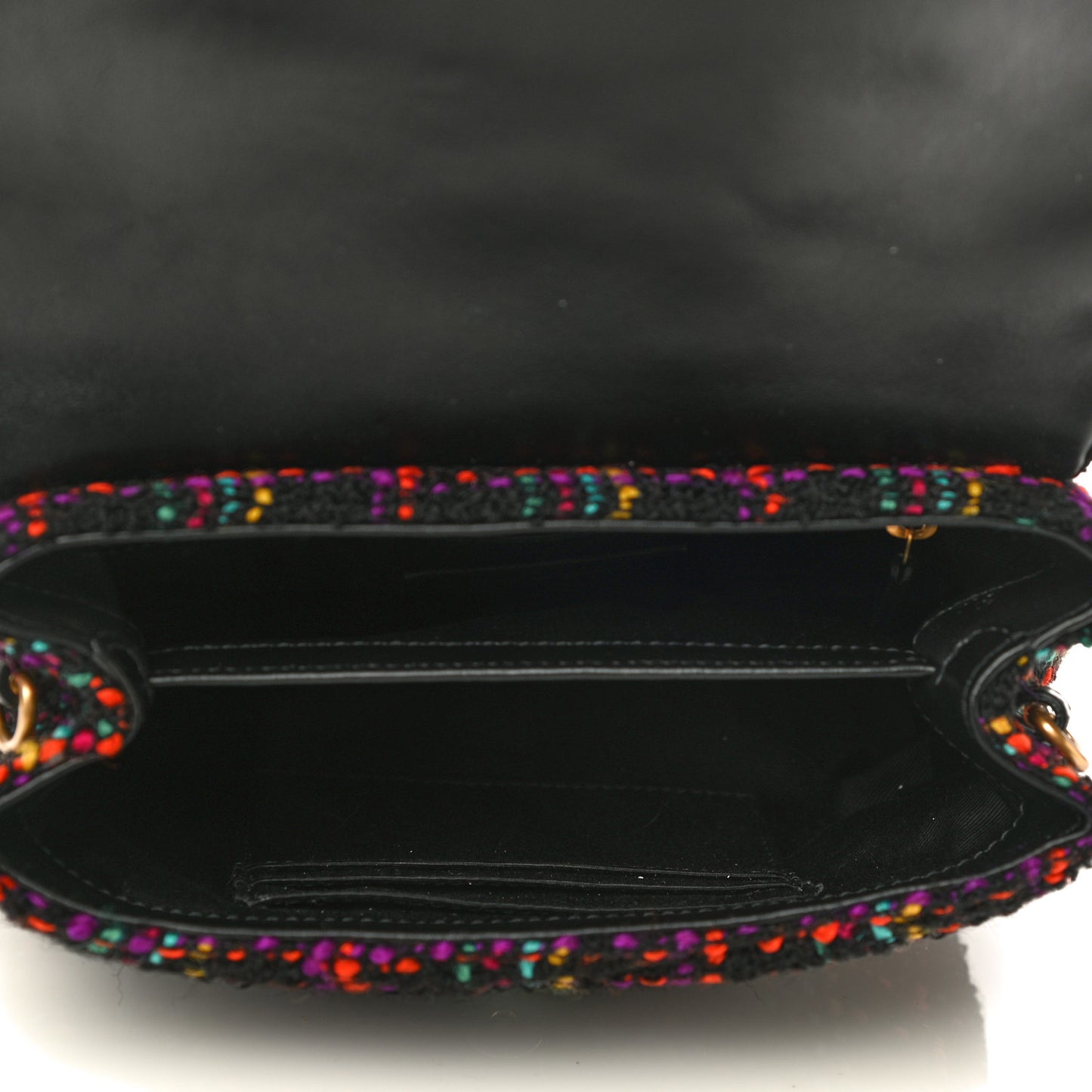 Tweed Toy Loulou Shoulder Bag Black