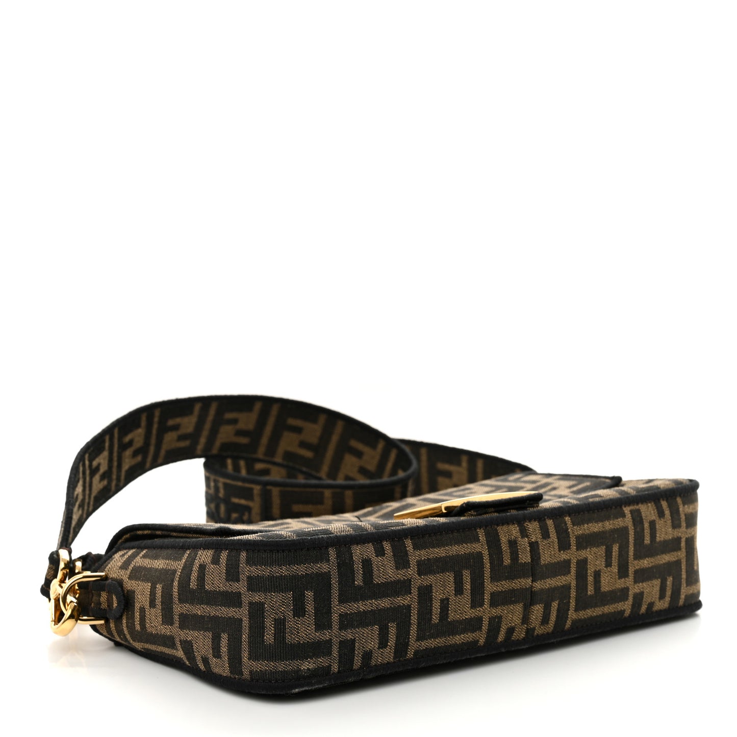 Fabric Jacquard FF 1974 Medium Baguette Tobacco Moro Black