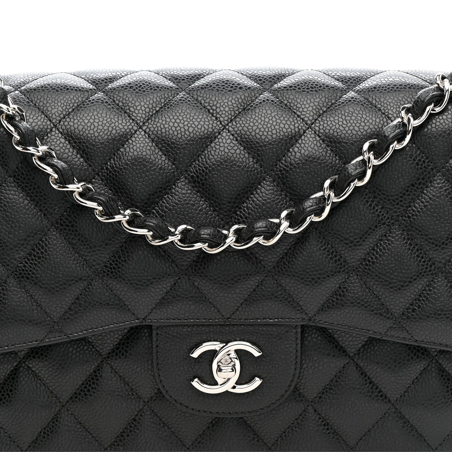 Chanel Caviar Quilted Jumbo Double Flap Black 8 of 11