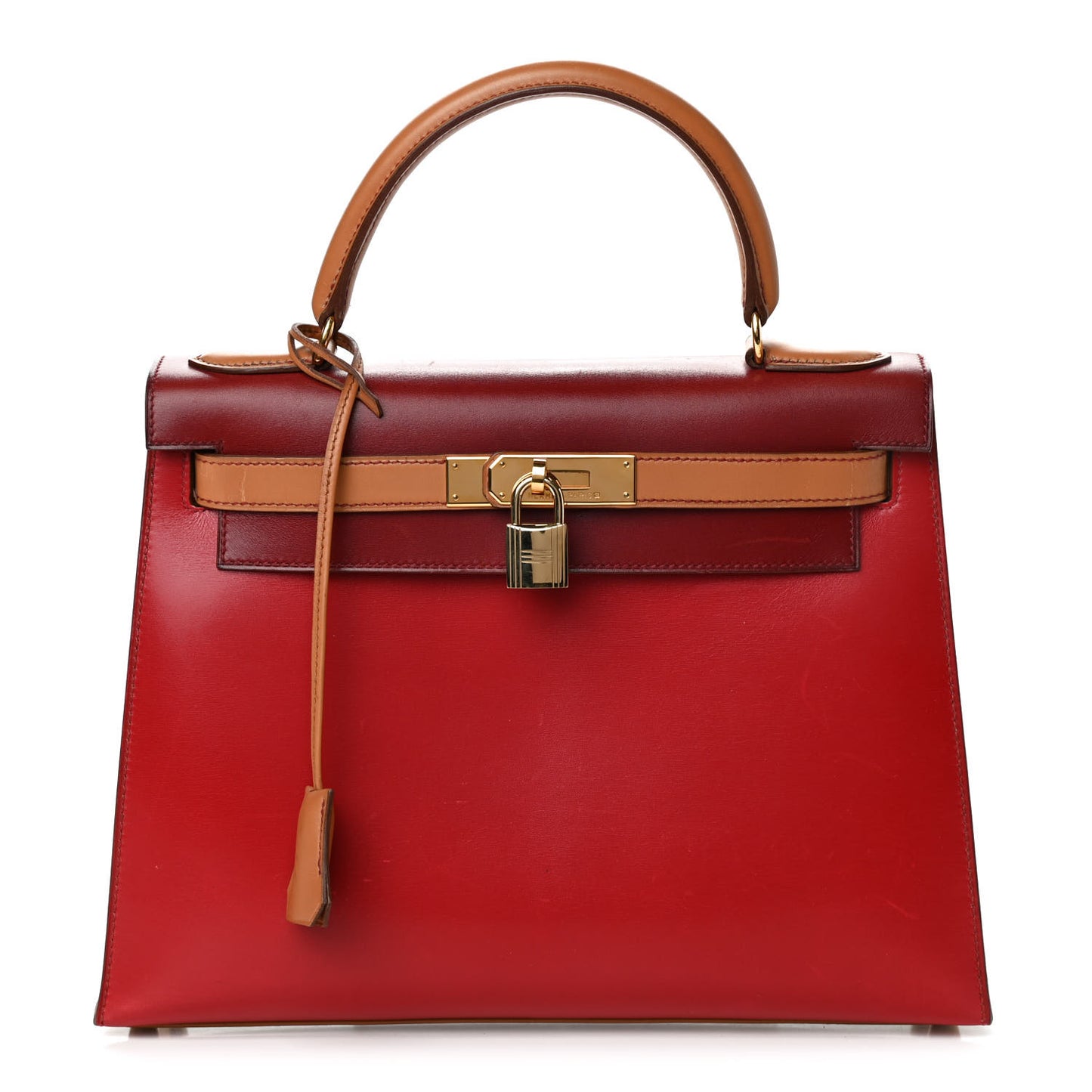 Box Chamonix Tri-Color Kelly Sellier 28 Rouge H Rouge Vif Naturelle