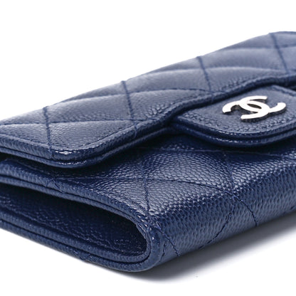 Chanel Caviar Quilted Flap Card Holder Navy Blue 9 of 11