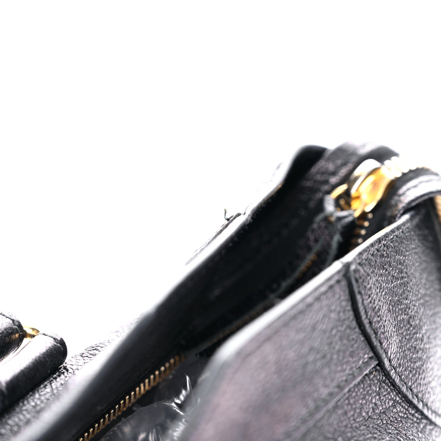 Chevre Gold Metallic Edge Hardware City Black