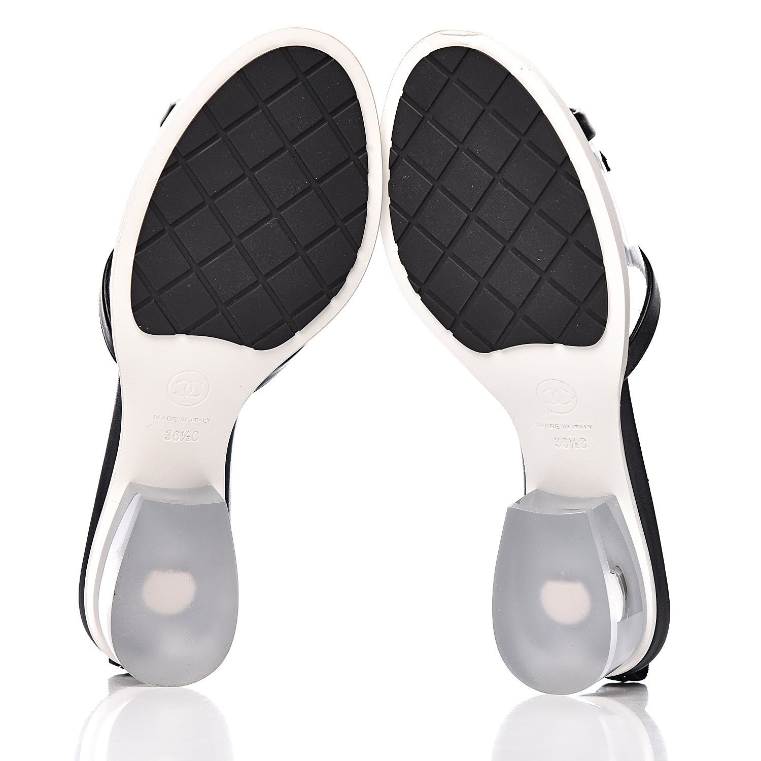 Chanel PVC Lambskin Logo Mules 36.5 Black 5 of 9