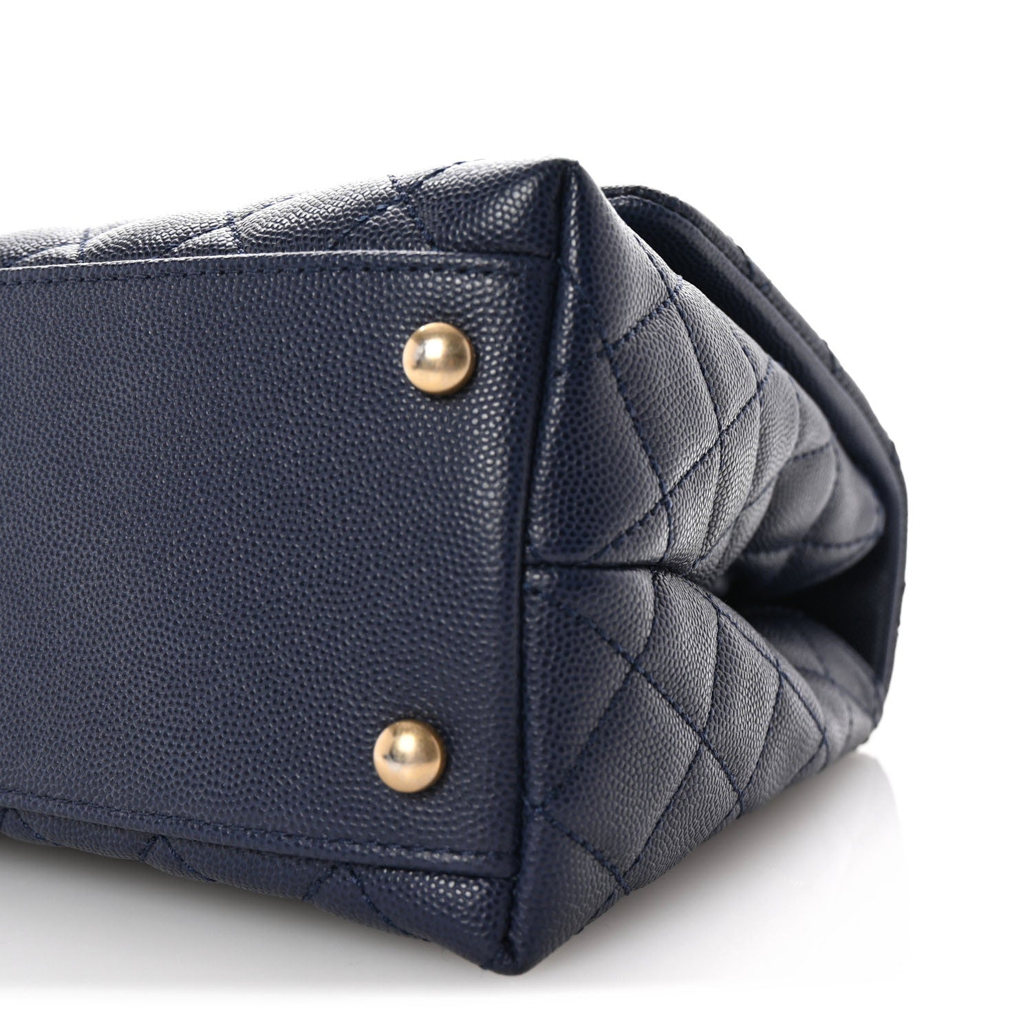 Chanel Caviar Elaphe Quilted Small Coco Handle Flap Navy 10 of 10
