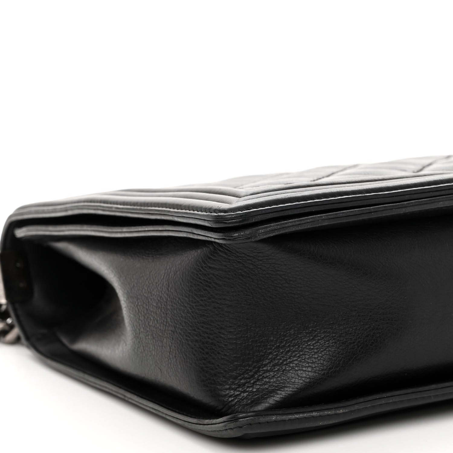 Chanel Calfskin Double Stitch Large Boy Flap Black 9 of 10