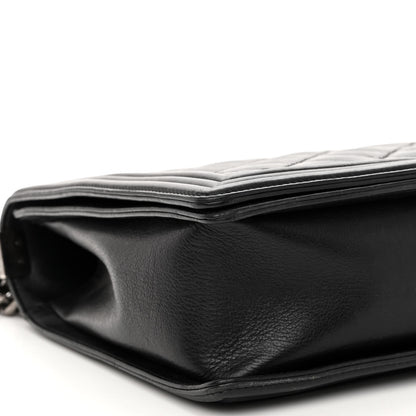 Chanel Calfskin Double Stitch Large Boy Flap Black 9 of 10
