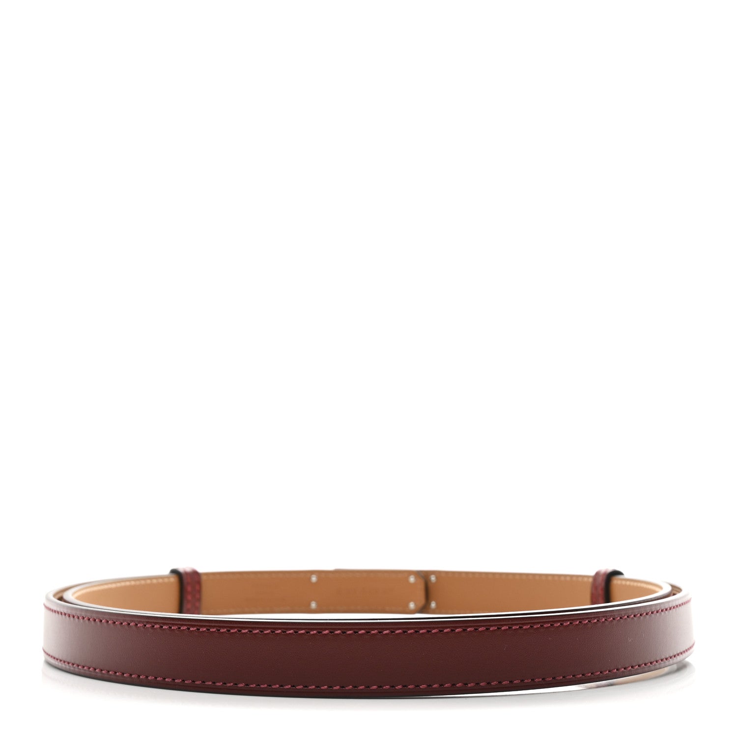 Hermes Hunter Calfskin Kelly Belt Rouge H 2 of 4