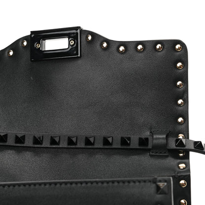 Valentino Garavani Vitello Monochrome Medium Rockstud Flip Lock Crossbody Bag Black 13 of 14