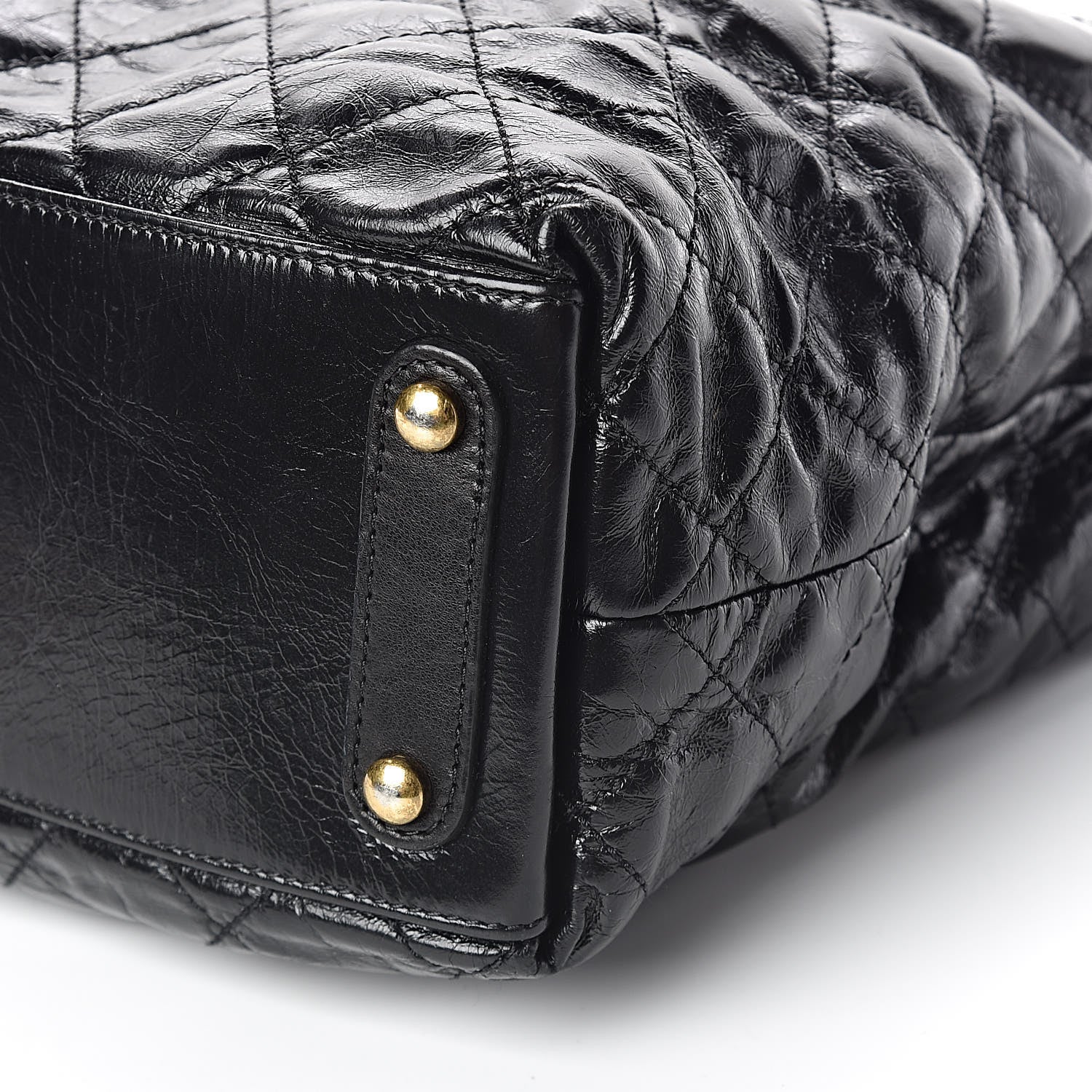 Chanel Glazed Calfskin Stingray Large Bindi CC Tote Black 9 of 11