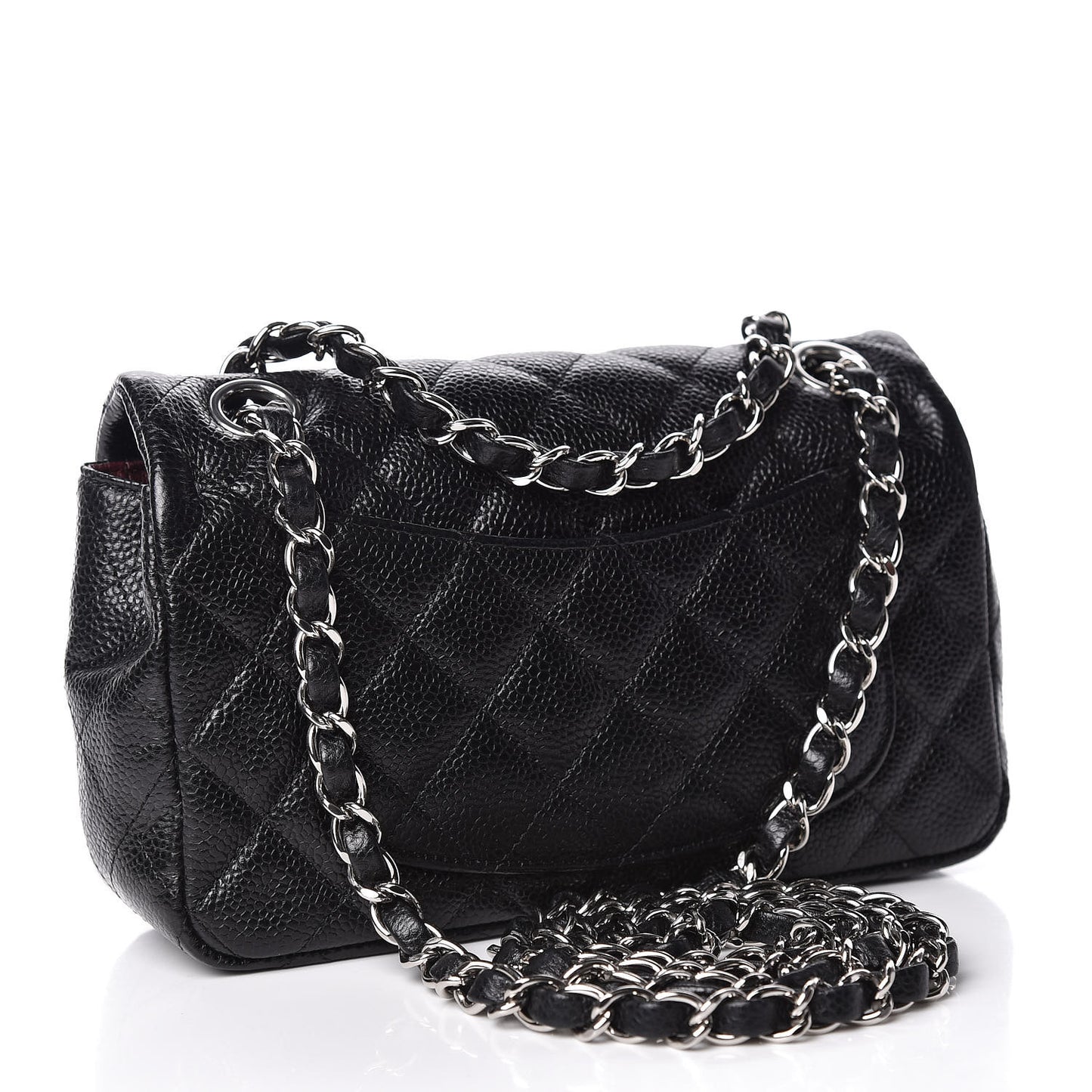 Caviar Quilted Mini Rectangular Flap Black