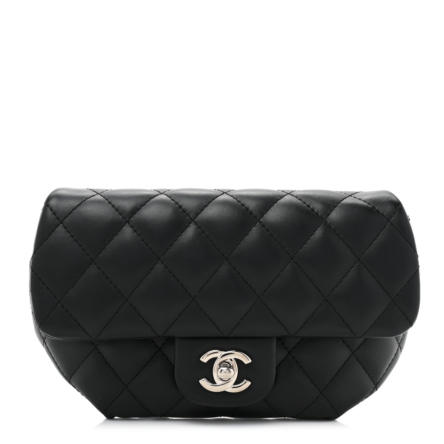 Chanel Calfskin Quilted CC Uniform Flap Belt Bag Black 1 of 11