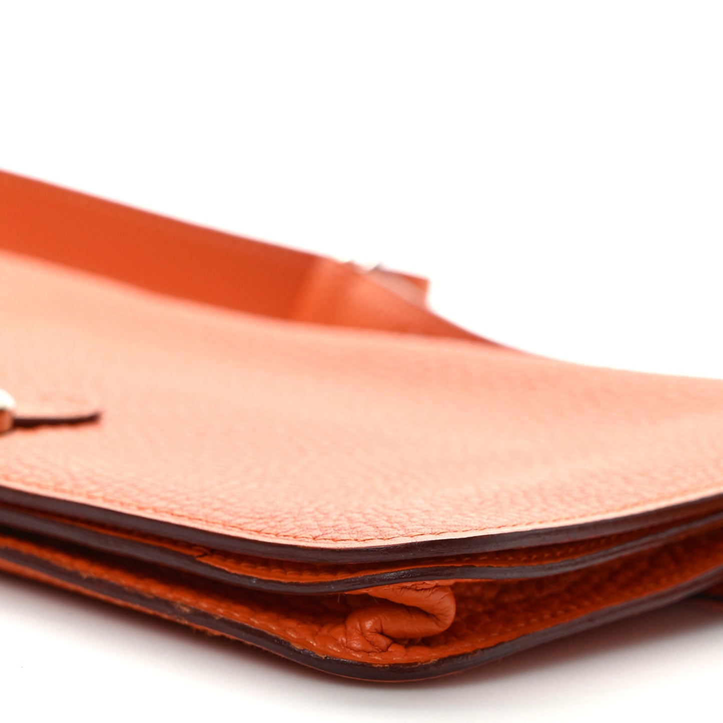 Togo Dogon Wallet Waist Pouch Orange