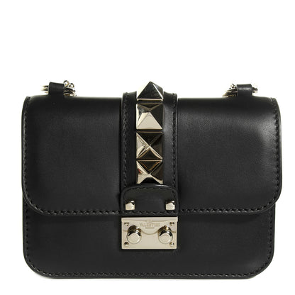 Valentino Garavani Vitello Mini Glam Lock Rockstud Flap Black 1 of 10