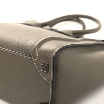 Celine Drummed Calfskin Micro Luggage Souris 12 of 14