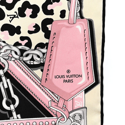 Louis Vuitton Silk Monogram Wild at Heart Square Scarf Black 2 of 3