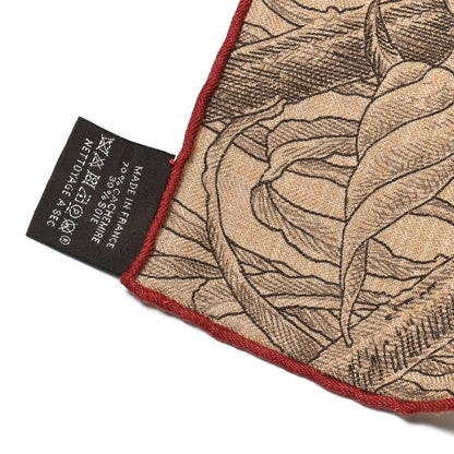 Hermes Cashmere Silk All 'Orto Botanico Di Palermo Shawl 140 Anthracite Rouge Brique 3 of 4