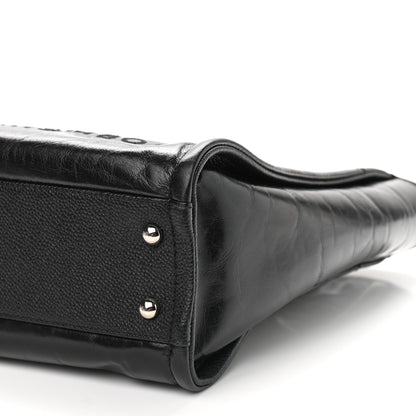 Chanel Glazed Calfskin Mini Deauville Tote Black 9 of 9