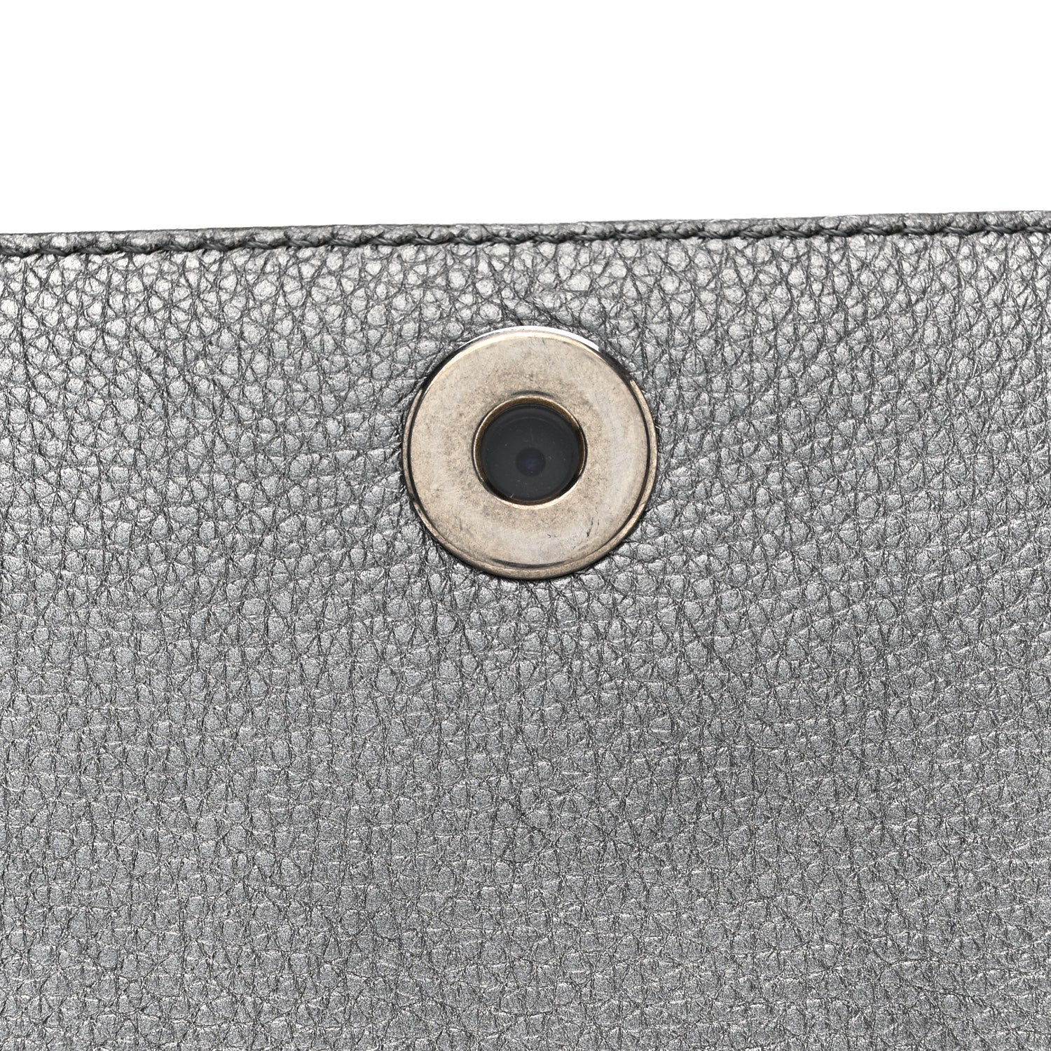 BALENCIAGA シルバー ロゴ 片耳のみ Balenciaga Metallic Calfskin LED Logo Projector Top Handle Bag