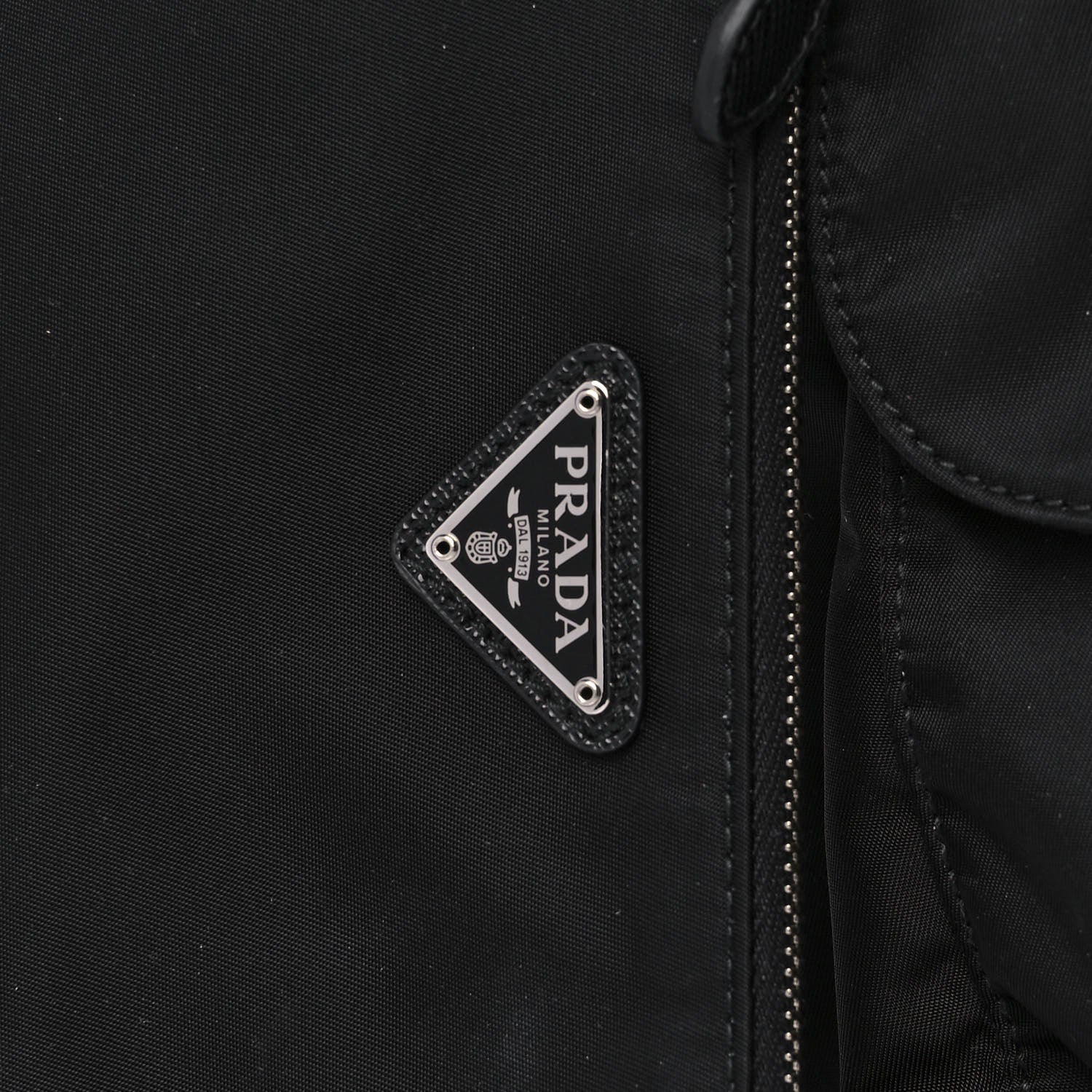 Prada Tessuto Nylon Saffiano Medium Backpack Black 10 of 16