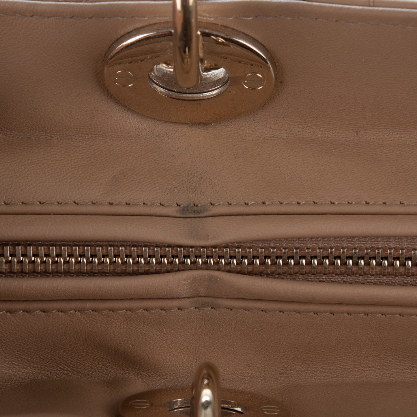 Lambskin Cannage Large Lady Dior Beige