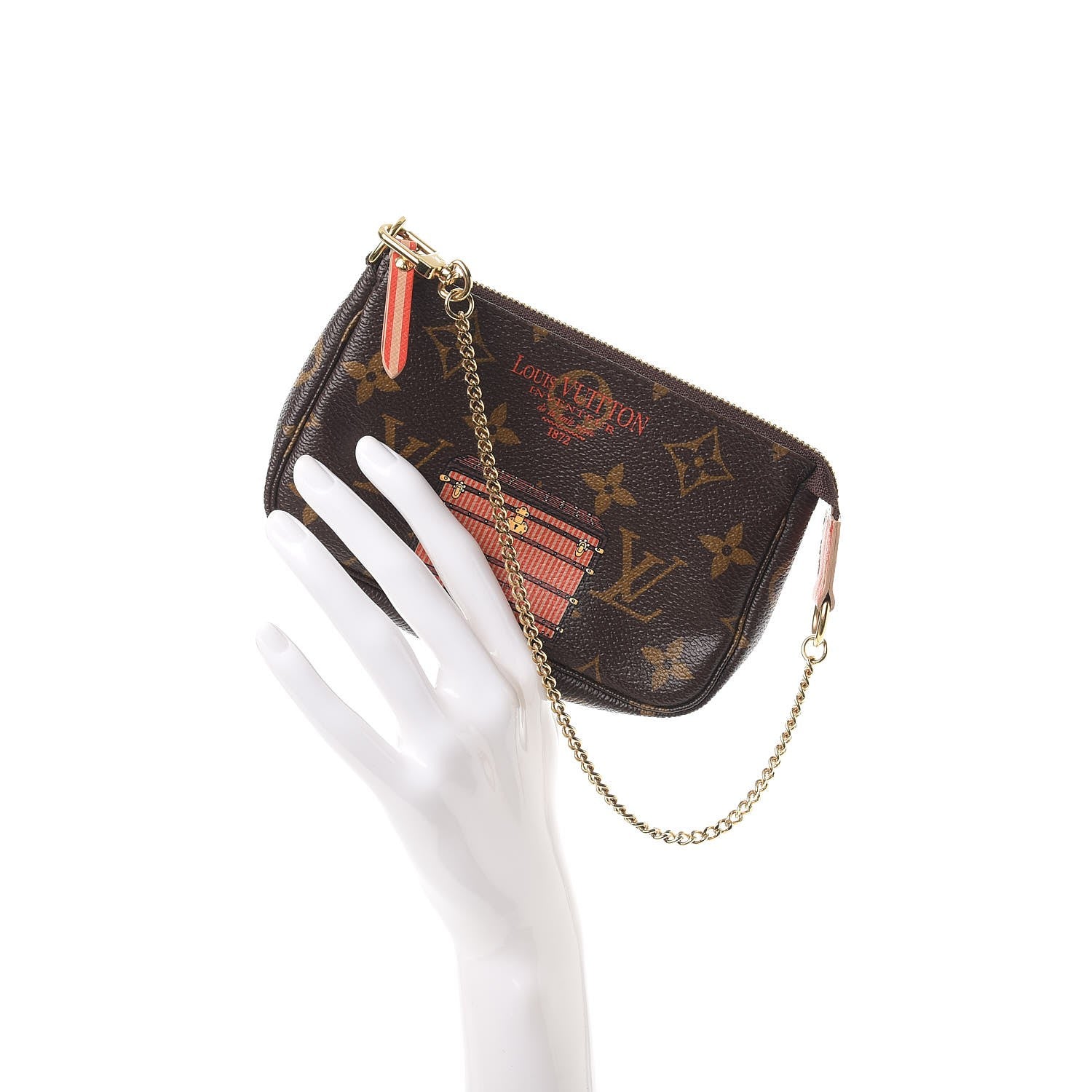 Louis Vuitton Monogram Trunks and Locks Mini Pochette Accessories 2 of 8