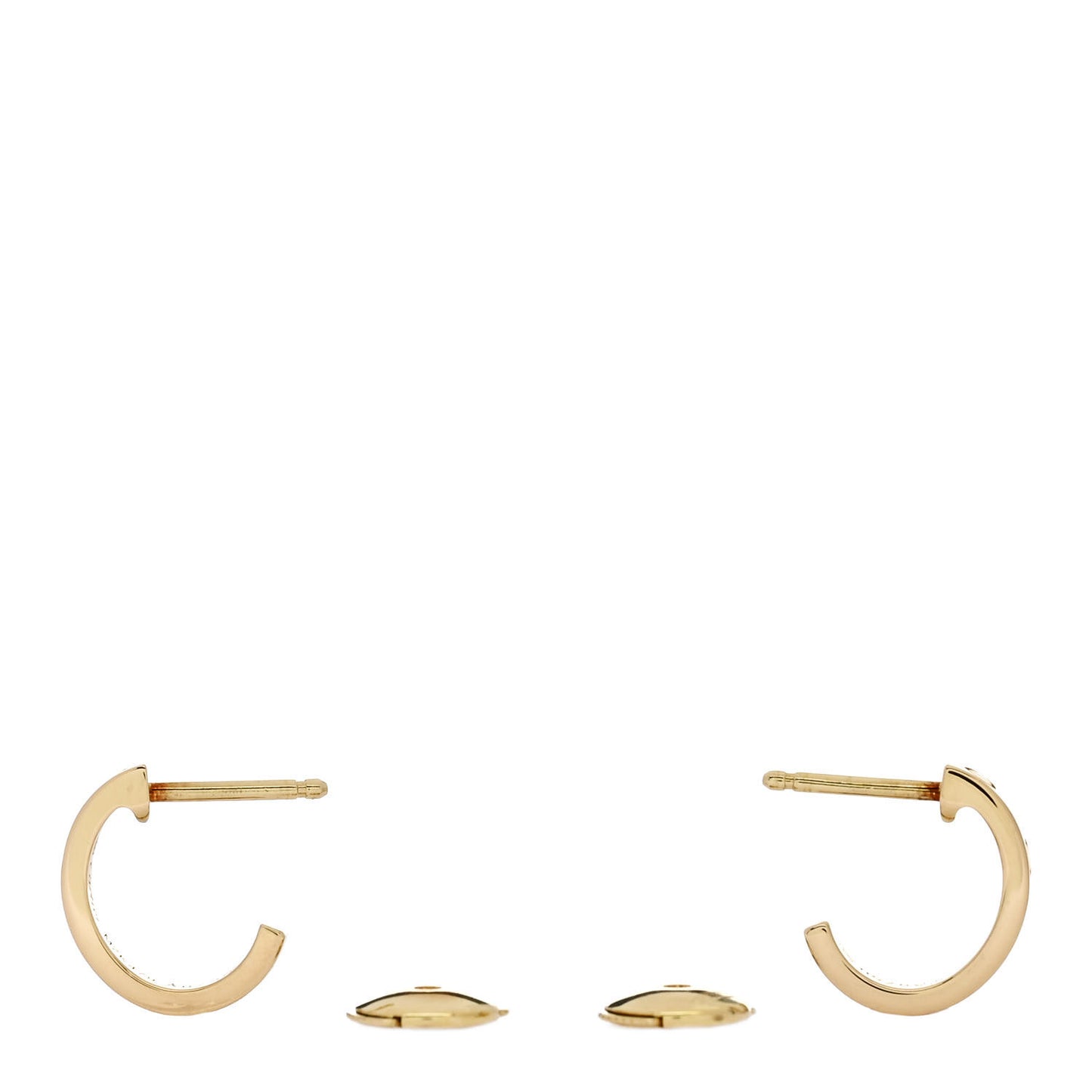 18K Yellow Gold Small LOVE Hoop Earrings