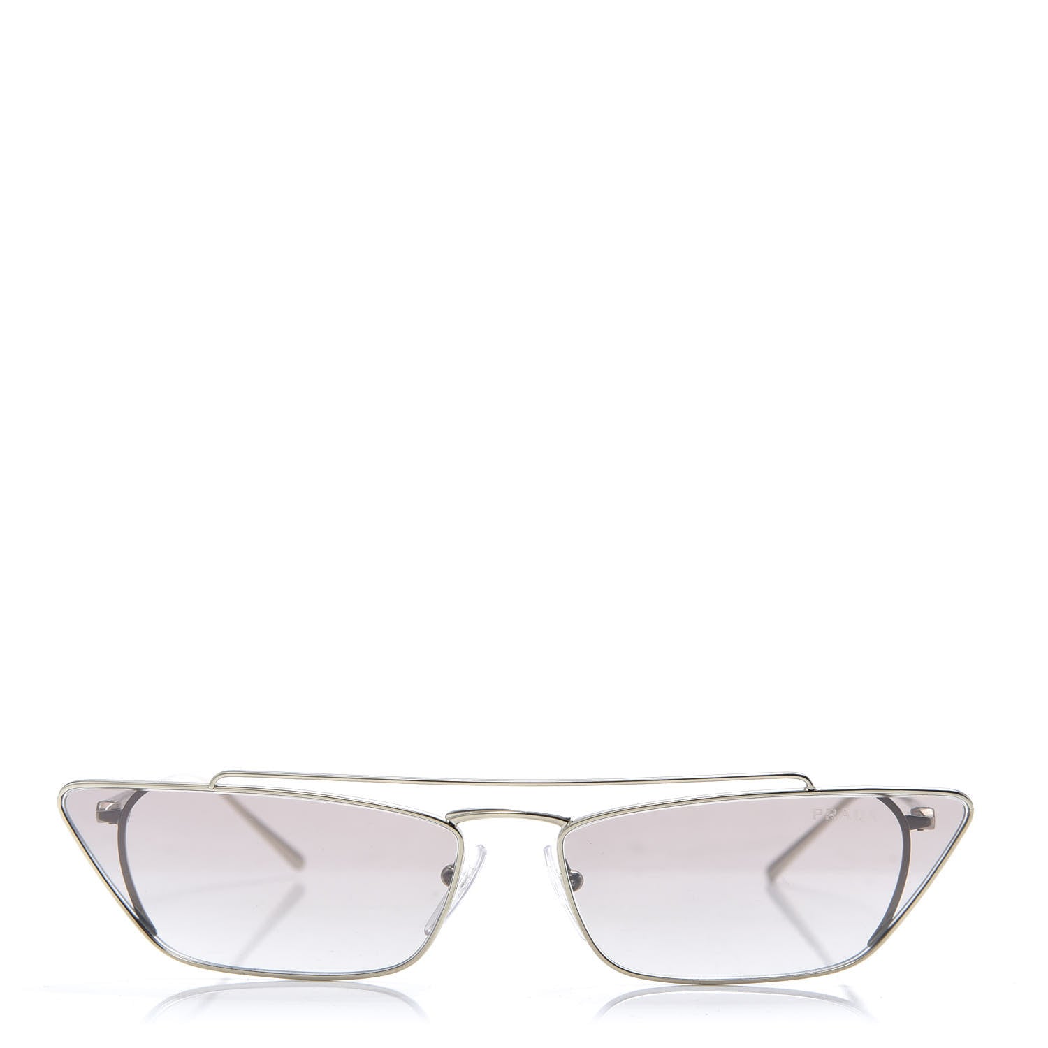 Prada Cat Eye Sunglasses SPR 64U Light Gold 2 of 8