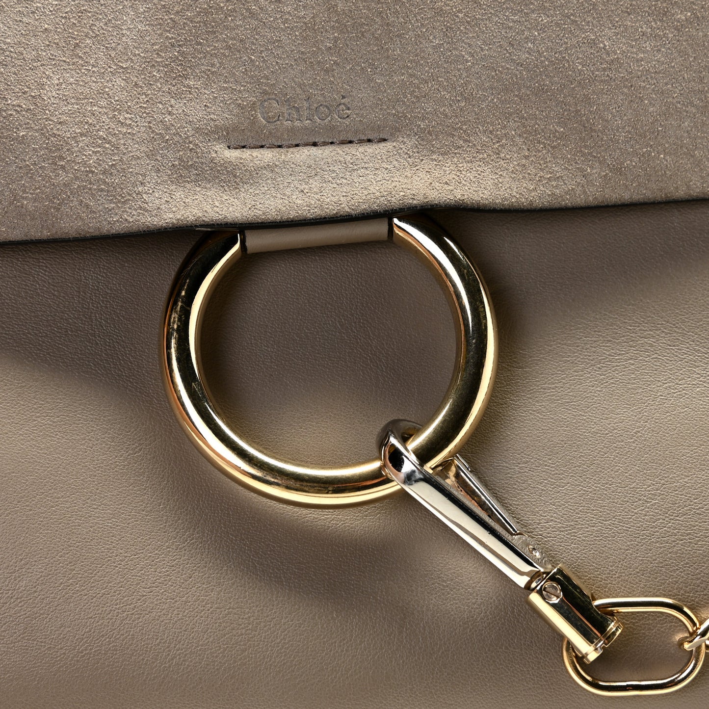 Calfskin Medium Faye Shoulder Bag Motty Grey