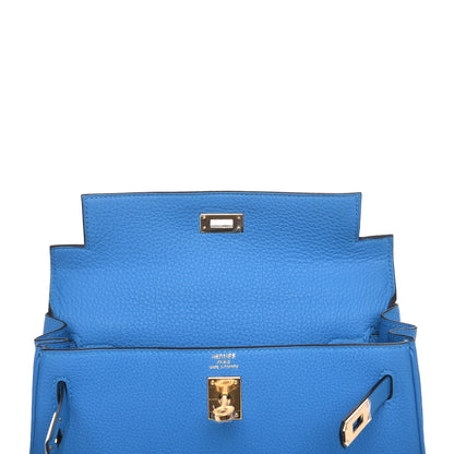 Hermes Togo Kelly Retourne 25 Bleu Zanzibar 10 of 30