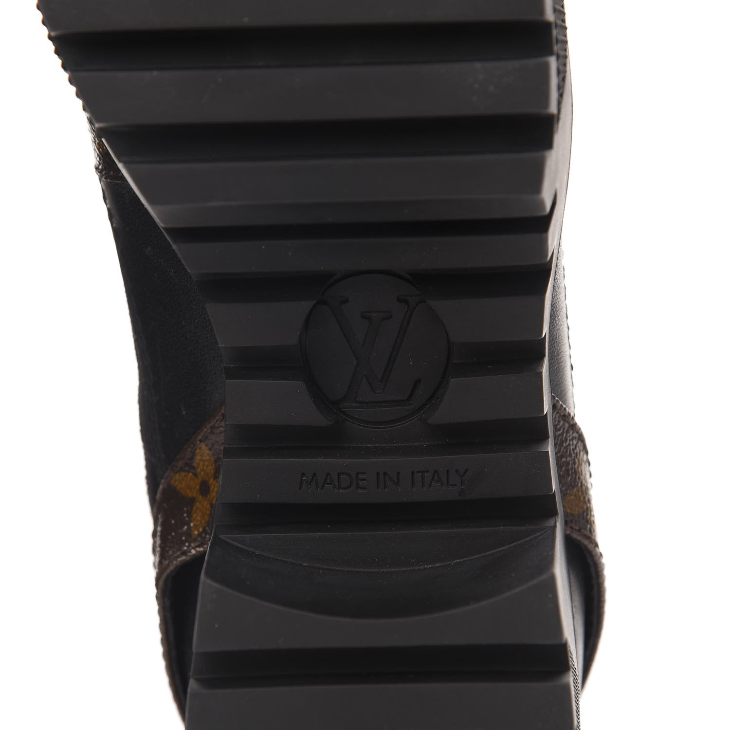 Louis Vuitton Suede Calfskin Monogram Laureate Platform Desert Boots 37 Black 8 of 9
