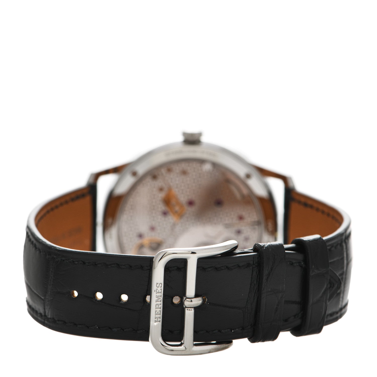Hermes Stainless Steel Alligator 39.5mm Slim d'Hermes Automatic Watch Noir 3 of 5