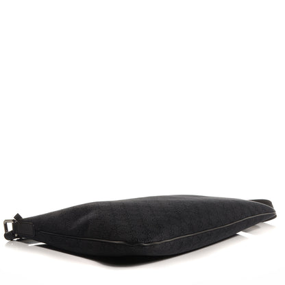Gucci Denim Monogram Flat Messenger Bag Black 4 of 8