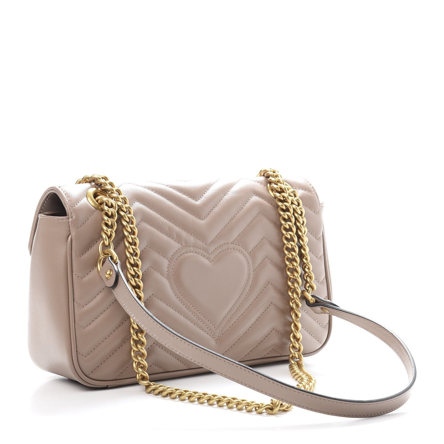 Calfskin Matelasse Small GG Marmont Shoulder Bag Porcelain Rose