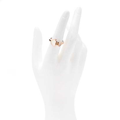 Chopard 18K Rose Gold Diamond Mother of Pearl Happy Hearts Ring 52 6 2 of 6